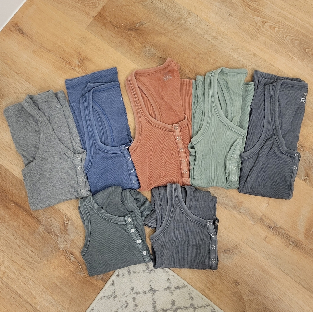 Bundle of Aerie button up Tank Tops